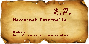 Marcsinek Petronella névjegykártya